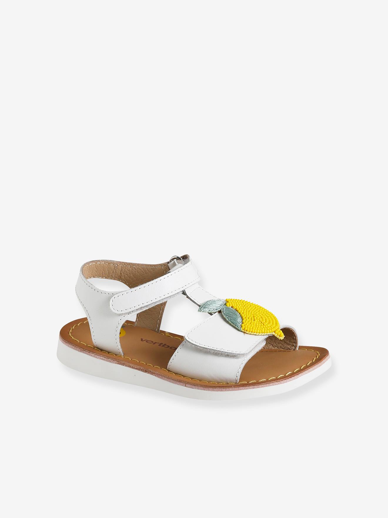 Sandales en cuir fille collection maternelle blanc
