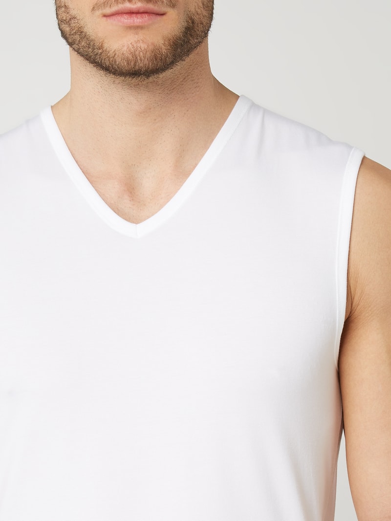 Tanktop mit Stretch-Anteil Modell 'Dry Cotton' in weiß