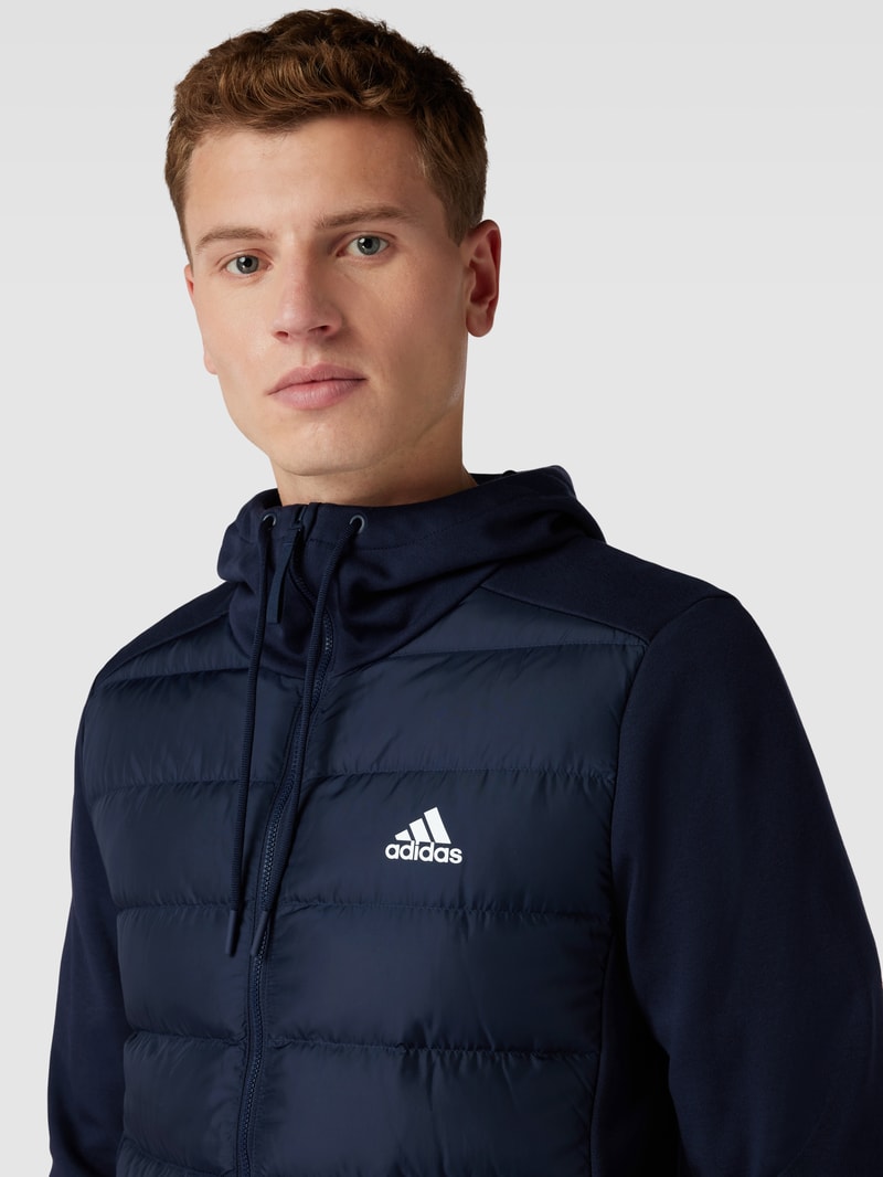 Daunenjacke mit Daunen-Feder-Füllung in dunkelblau