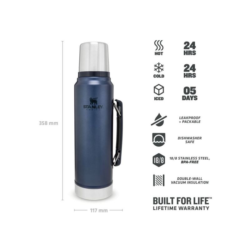 Stanley Thermoflasche, Classic Legendary Bottle 1.1qt \/ 1l Nightfall
