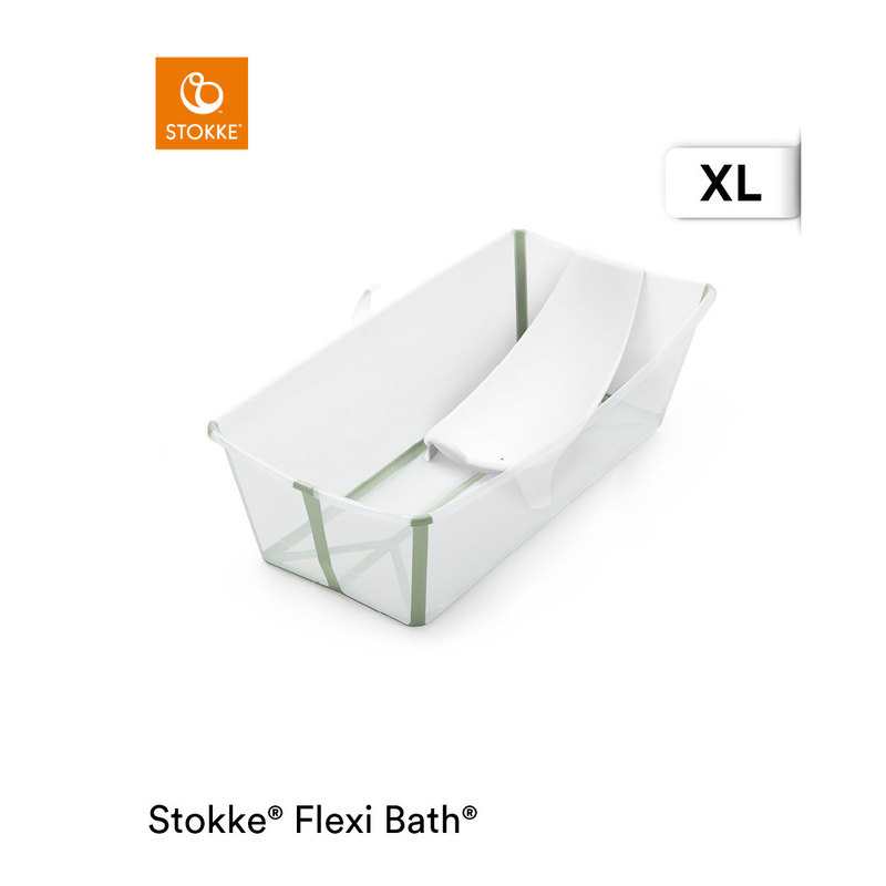Baignoire pliable Flexibath XL transparente verte Stokke