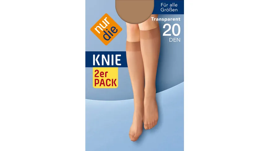 NUR DIE Damen Kniestrümpfe 20 DEN perle