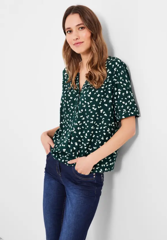 CECIL Bluse mit kurzer Knopfleiste