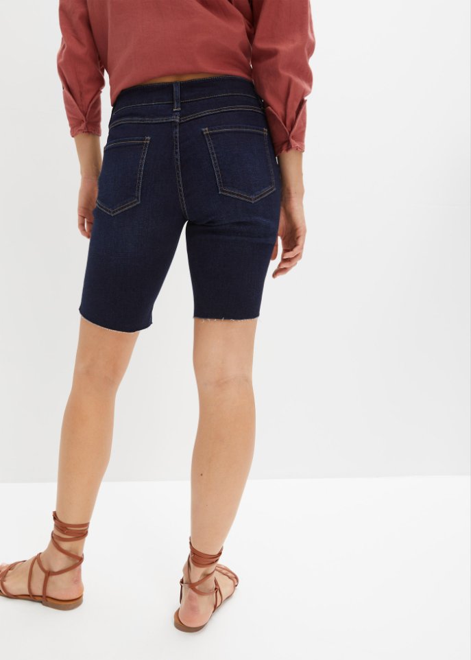 Jeans-Bermuda mit Destroy-Effekten