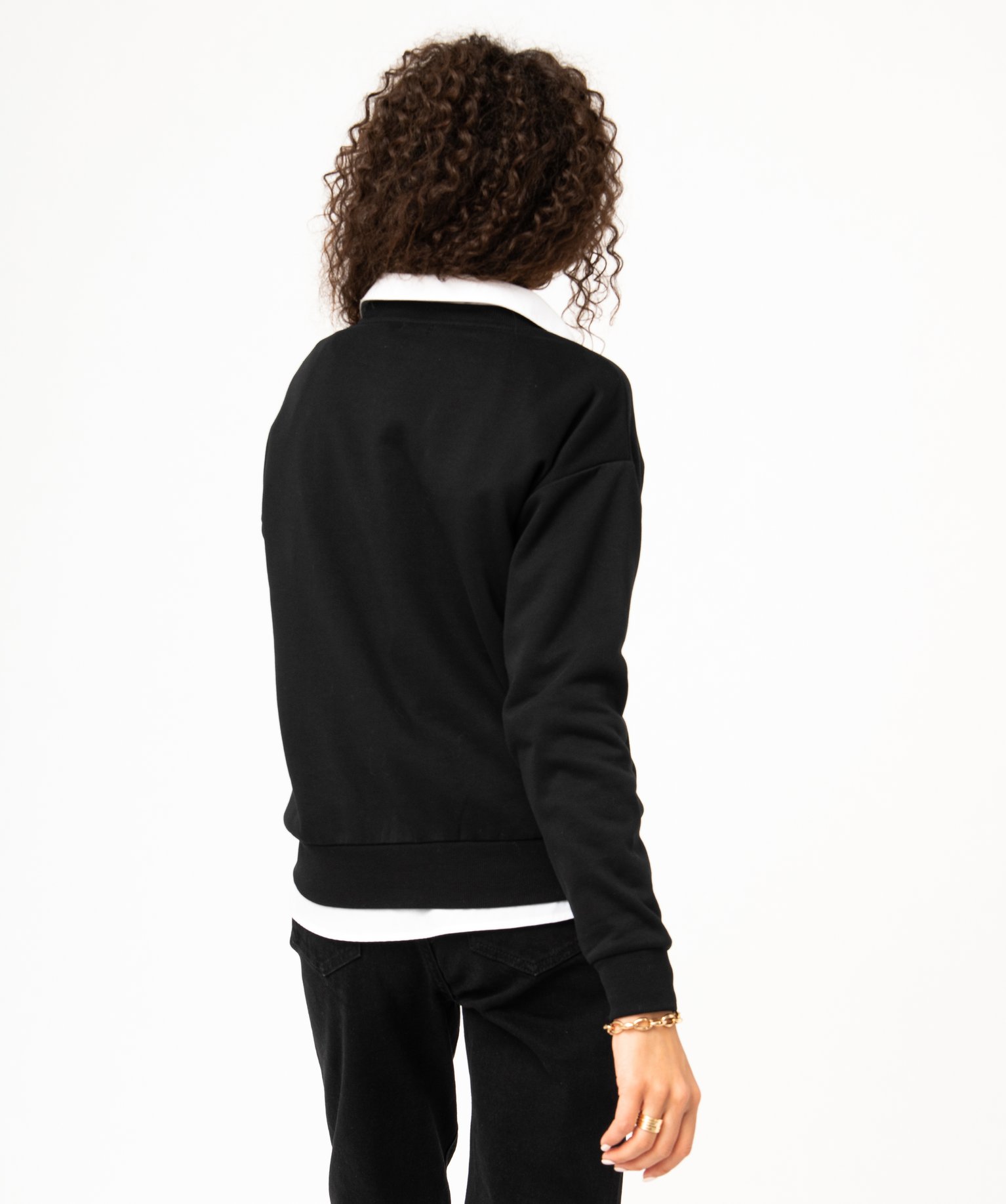 Sweat ample intérieur molletonné femme noir | GEMO