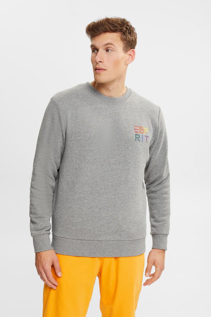 Sweatshirt mit bunter Logo-Stickerei