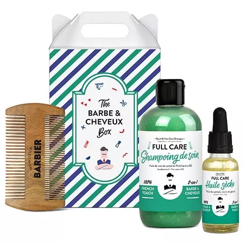 FULL CARE Coffret Cadeau Barbe & Cheveux pour hommes