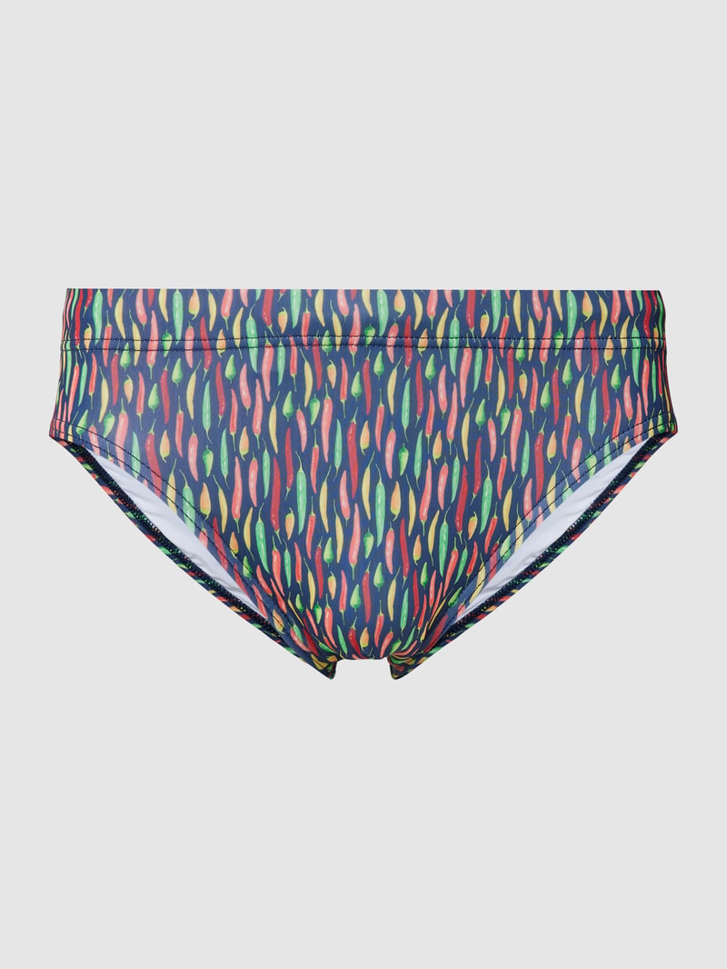 Badehose mit Allover-Muster in marineblau