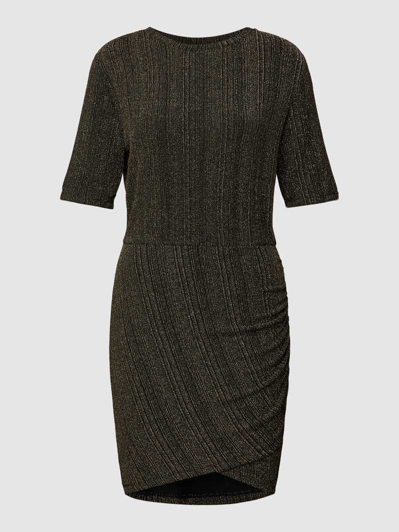 Minikleid in Wickel-Optik Modell 'XLURIN' in metallic schwarz