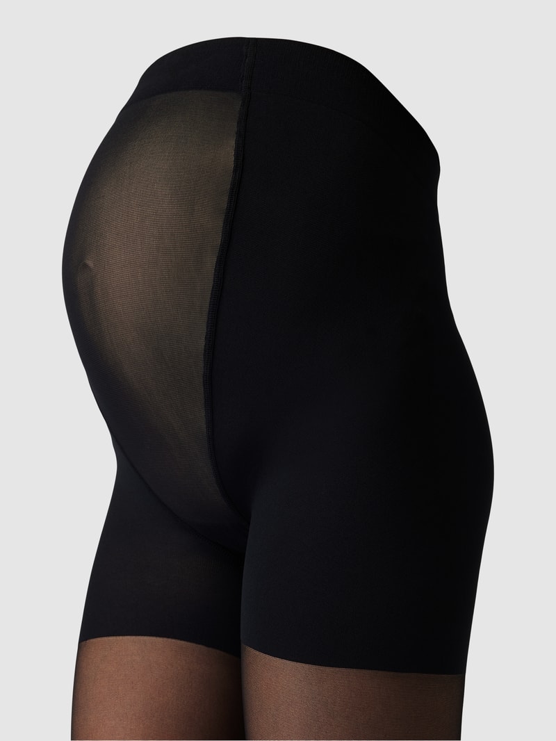 Umstands-Strumpfhose mit integrierter Shorts in schwarz