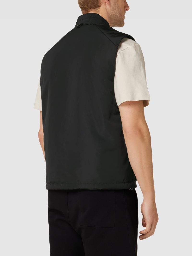 Weste mit Label-Patch Modell 'RECYCLED' in schwarz
