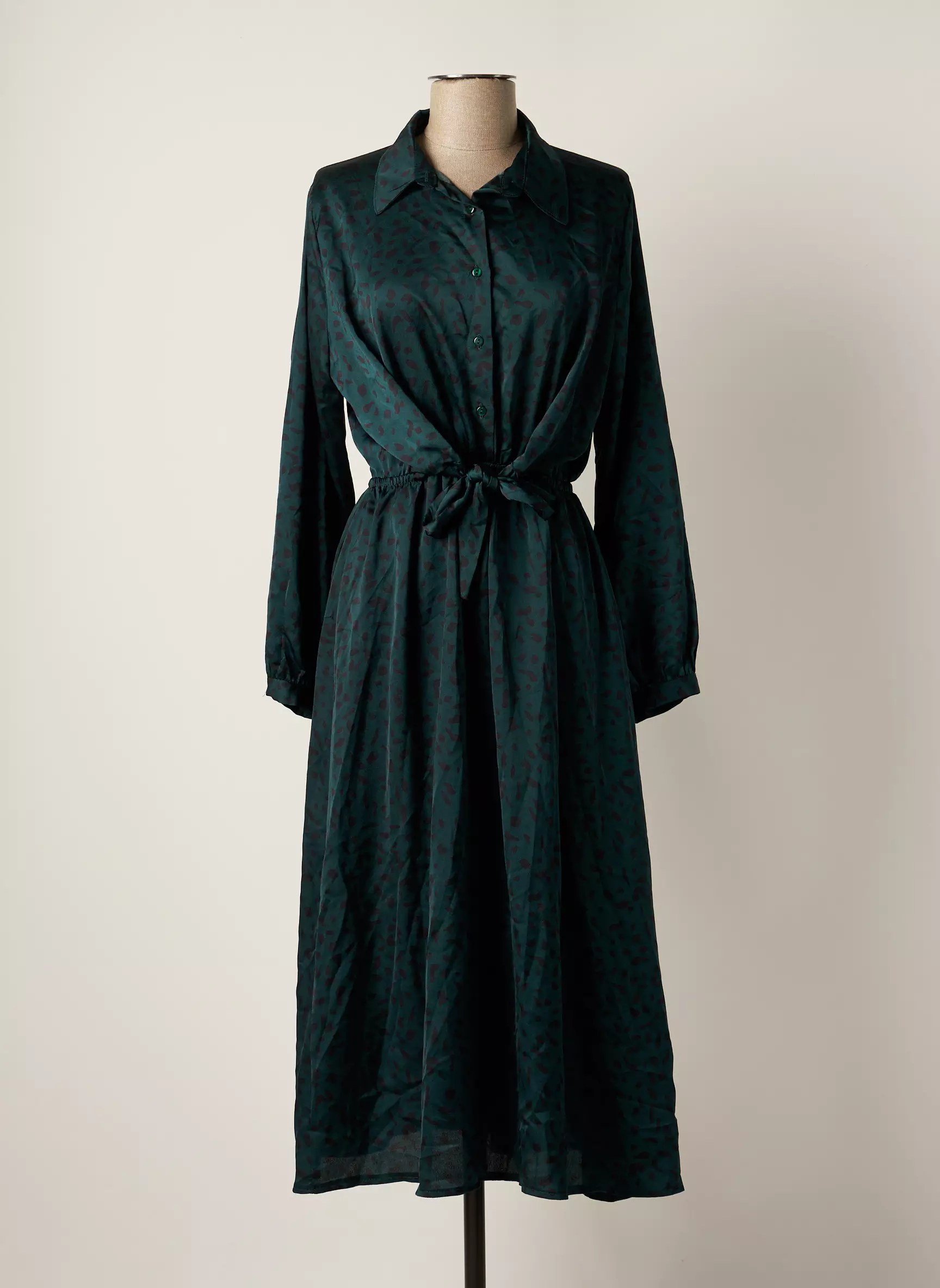 Vintage Love Robes Longues Femme couleur vert