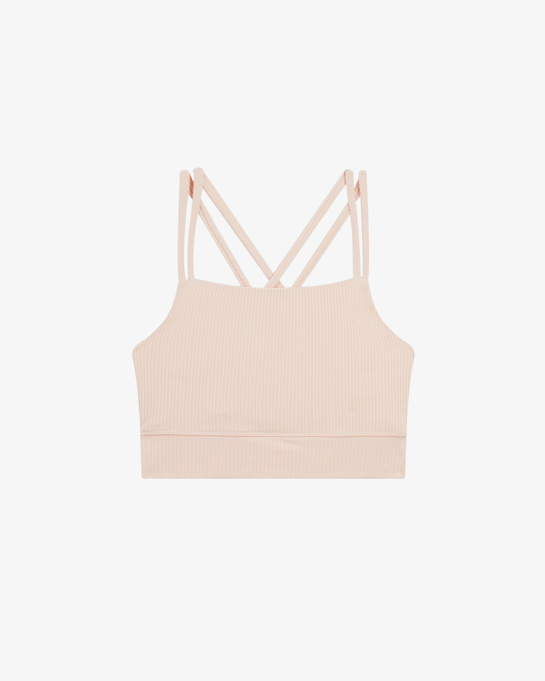 Ribbed bra with thin straps
