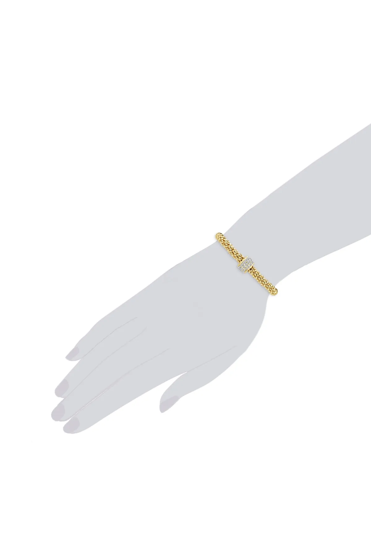 Lulu & Jane  Modeschmuck Armband Armband gelbgold Glaskristall weiß