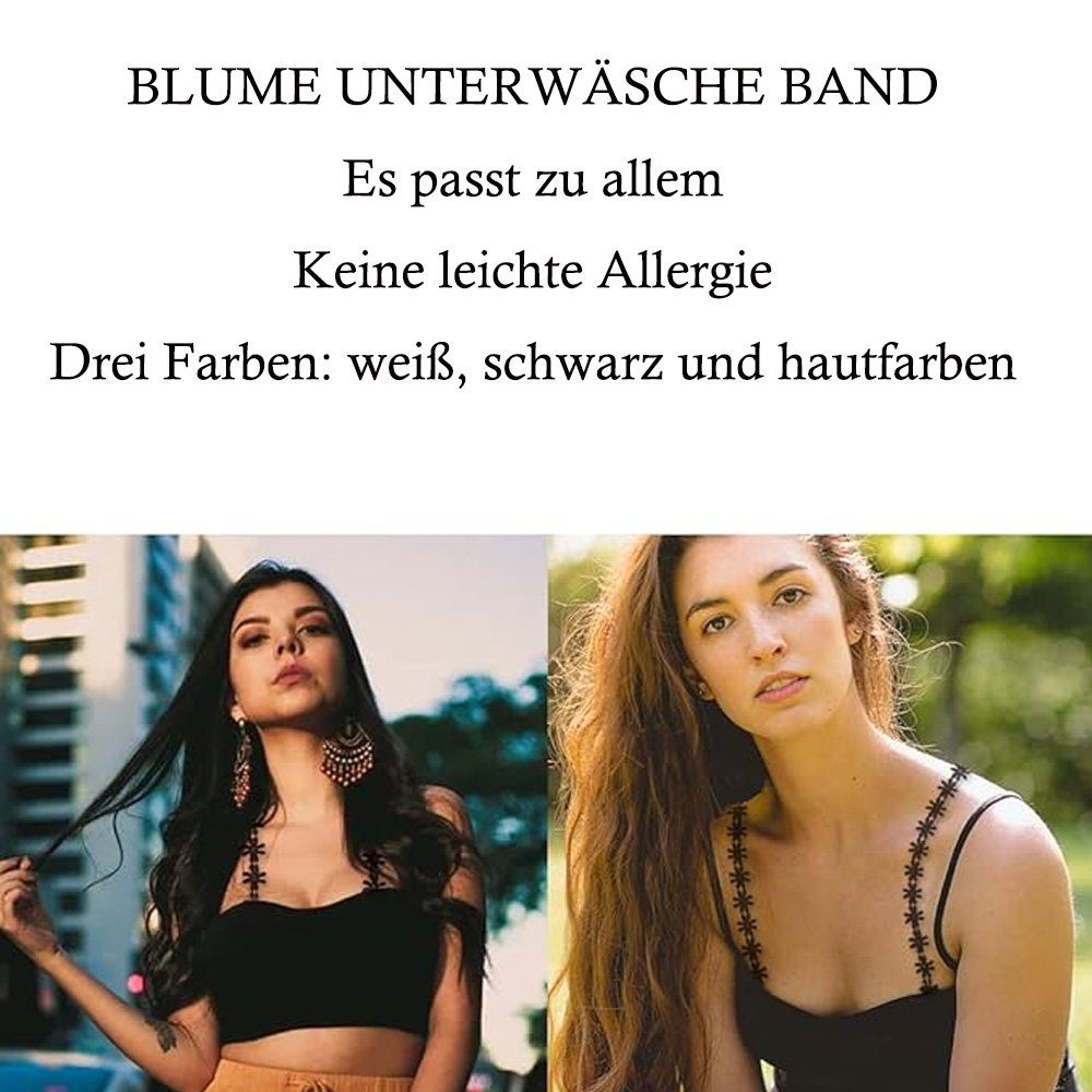 Tian Dee BH-Träger Damen 3 Paar BH-Träger Gänseblümchen-Blumenspitze Verstellbare