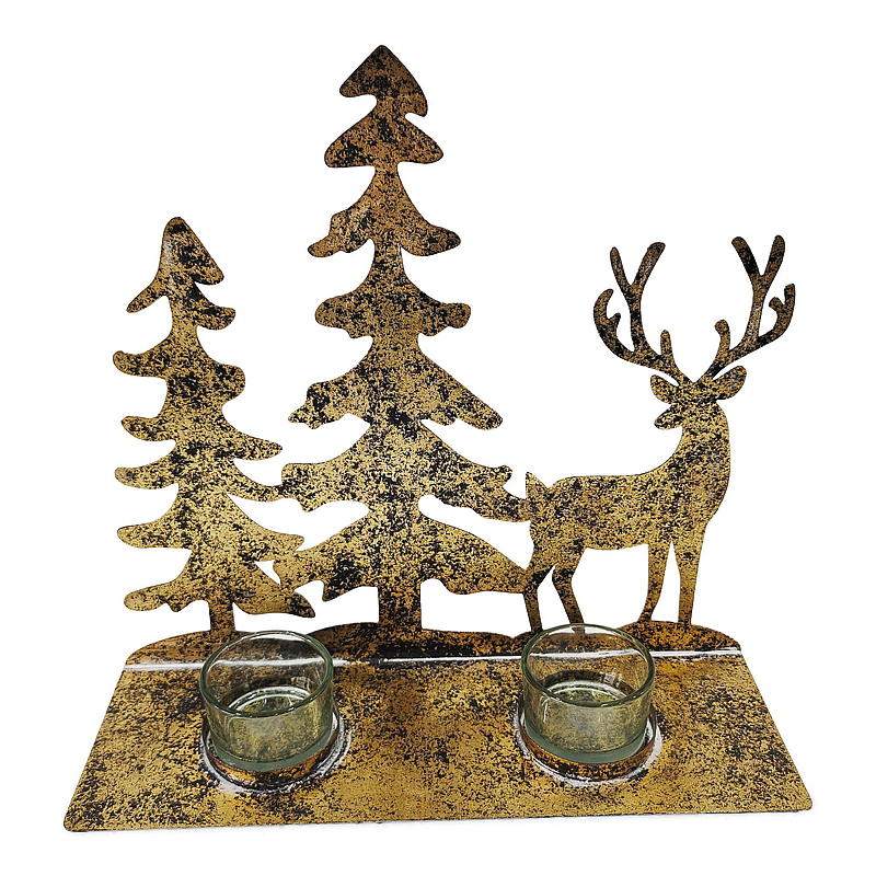 Home Telysholder 25,5x7x28 cm metall landskap