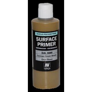 Vallejo Surface Primer German Green Brown (RAL8000) (200ml)