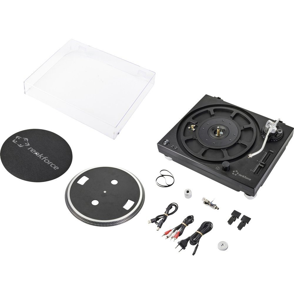 Renkforce Renkforce RF-TURBD-010 USB-Plattenspieler Riemenantrieb Schwarz Plattenspieler