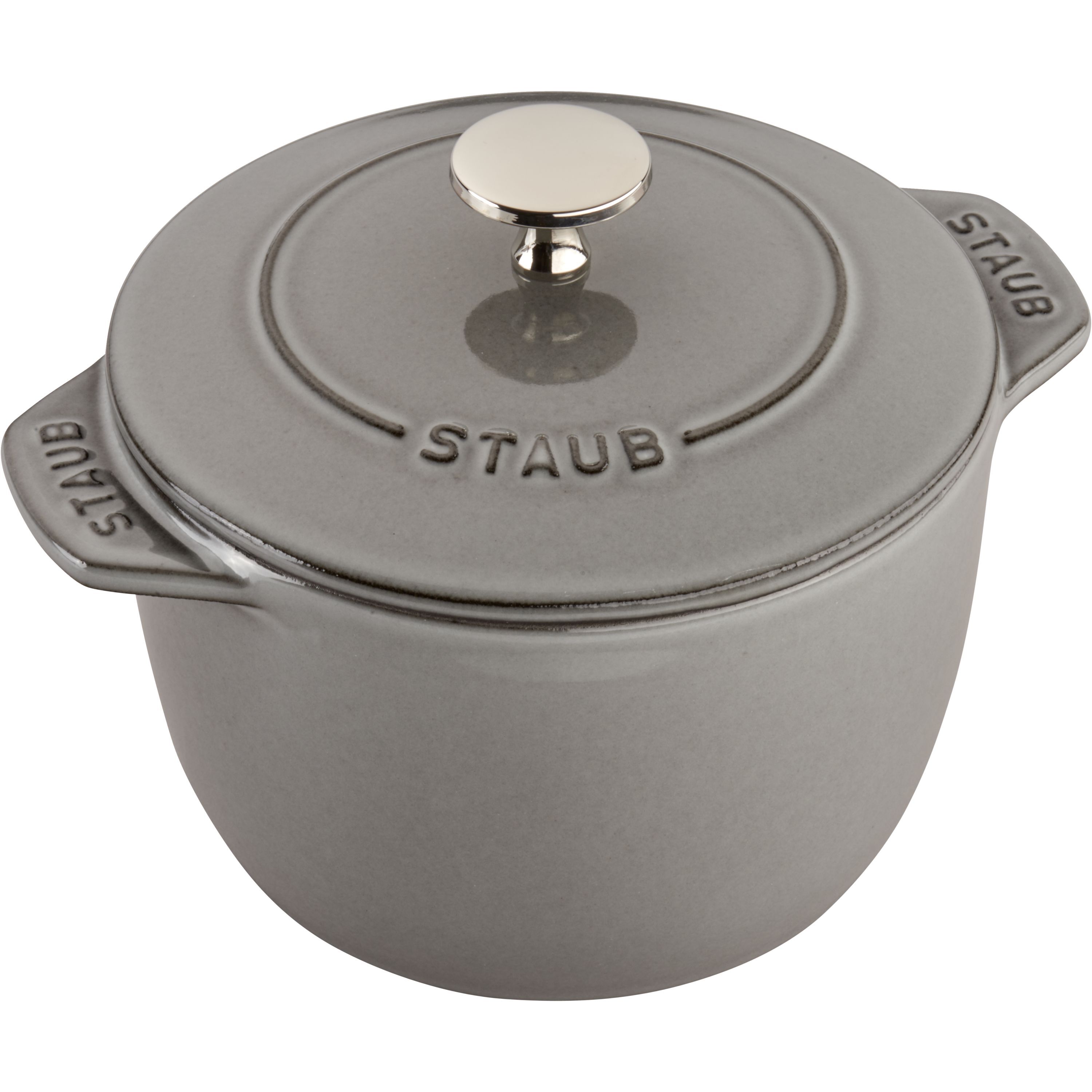 Reis-Cocotte 16 cm, rund, Graphit-Grau, Gusseisen
