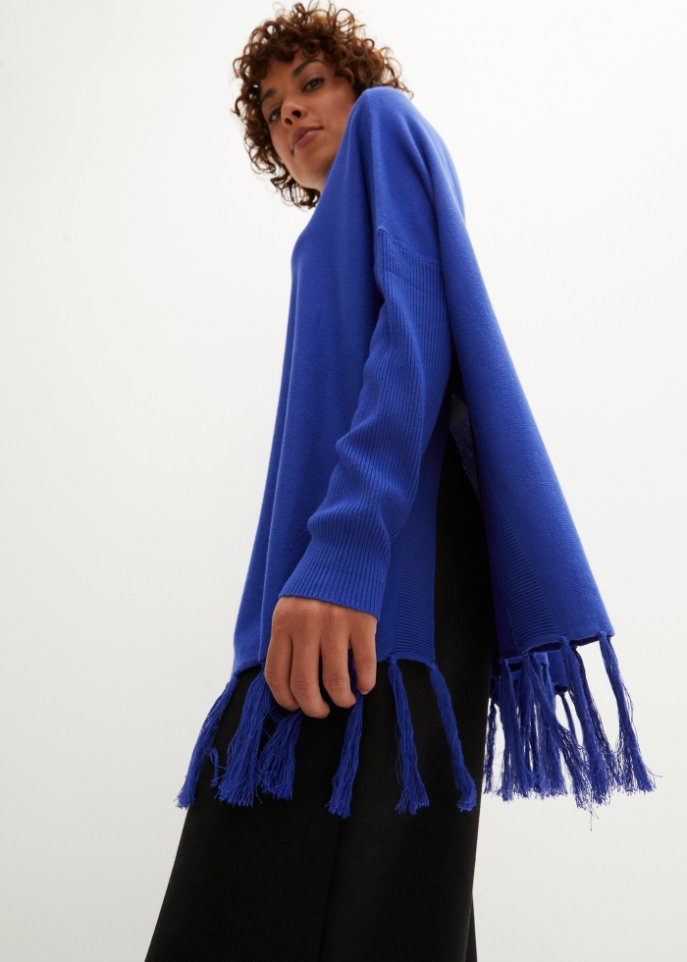Pullover mit Fransenkante