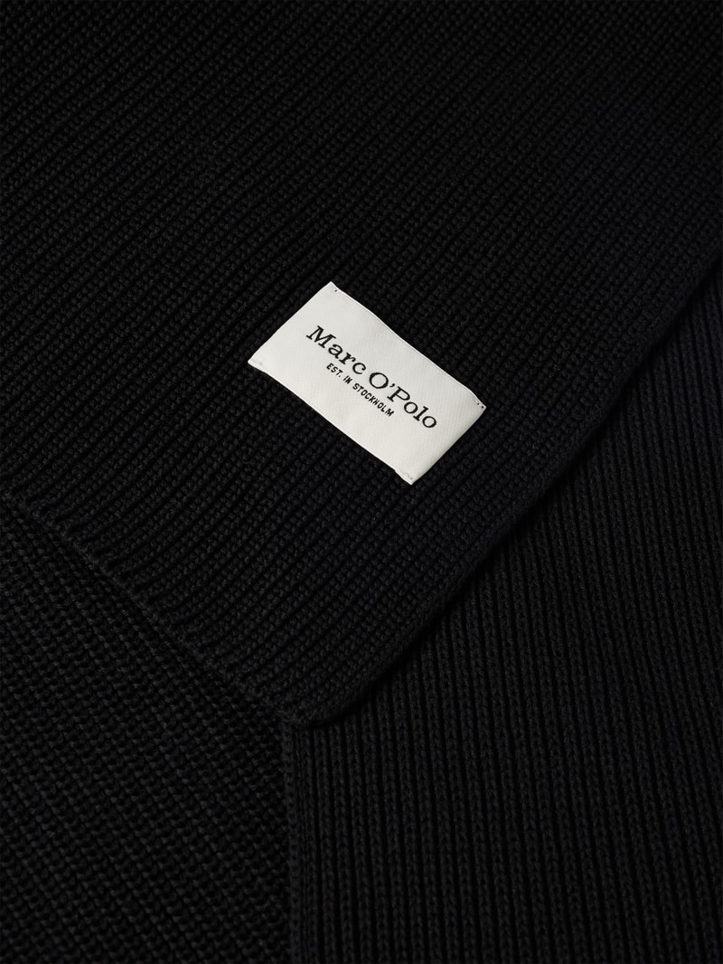 Schal mit Label-Detail in schwarz