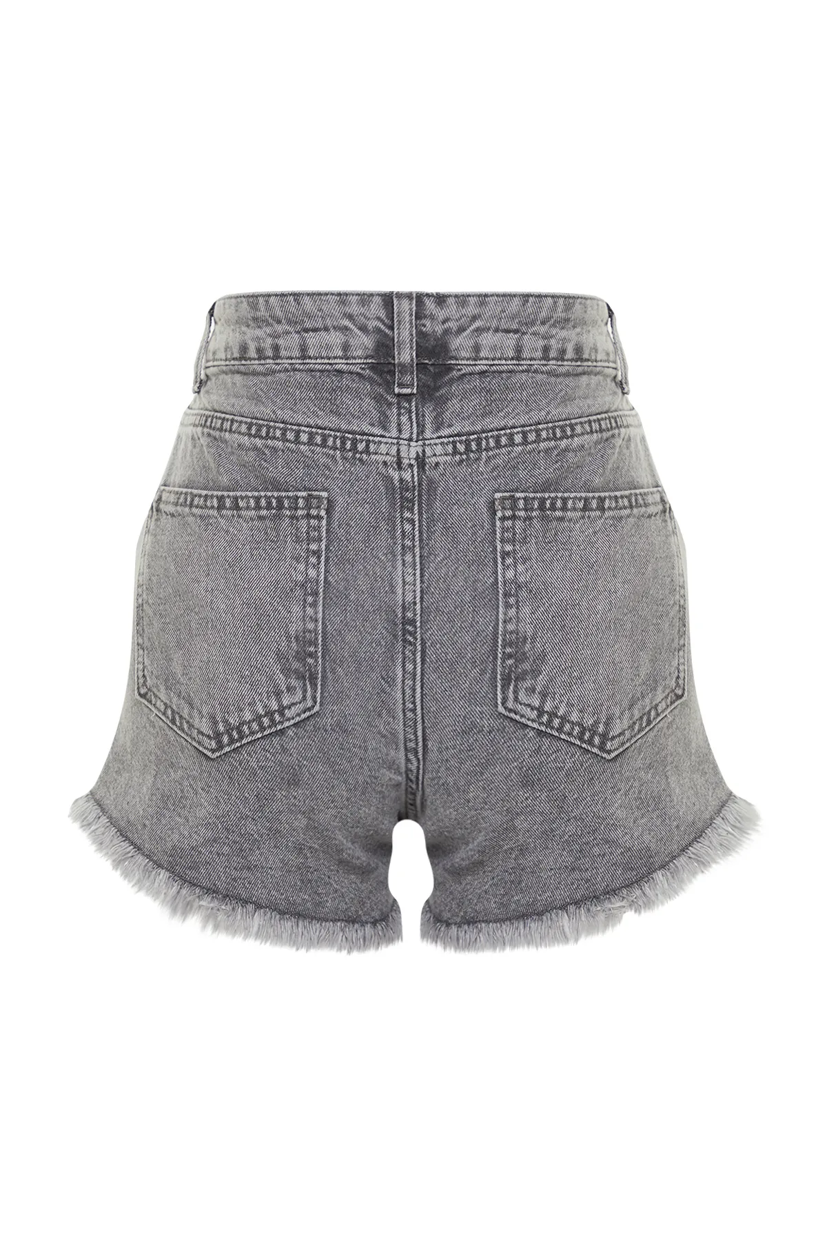 Trendyol Collection  Graue Mini-Shorts aus gewebtem Denim aus 100 % Baumwolle und Bermuda TBESS23SR00030