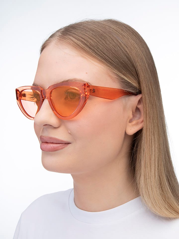 Karl Lagerfeld Damen-Sonnenbrille in Orange günstig kaufen 54