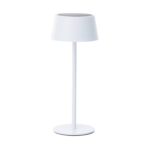 LED-Outdoor-Tischleuchte Picco, Akku + Solar, weiß