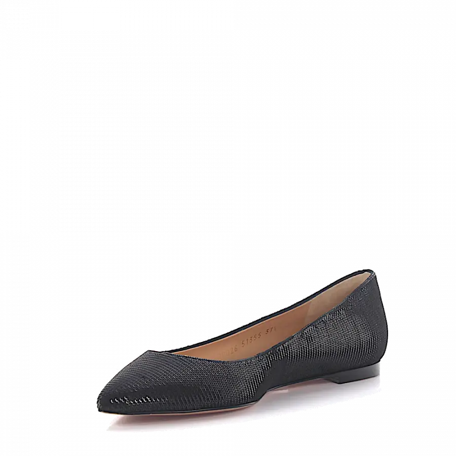 Gianvito Rossi - Ballerinas Klassisch Palladium Pailletten - schwarz