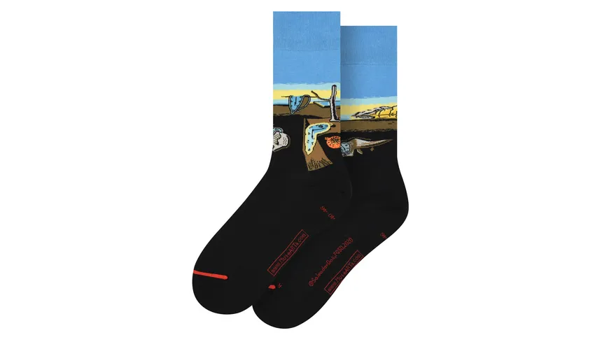 MuseARTa Unisex Socken Salvador Dalí - Die Beständigkeit der Erinnerung BLUE