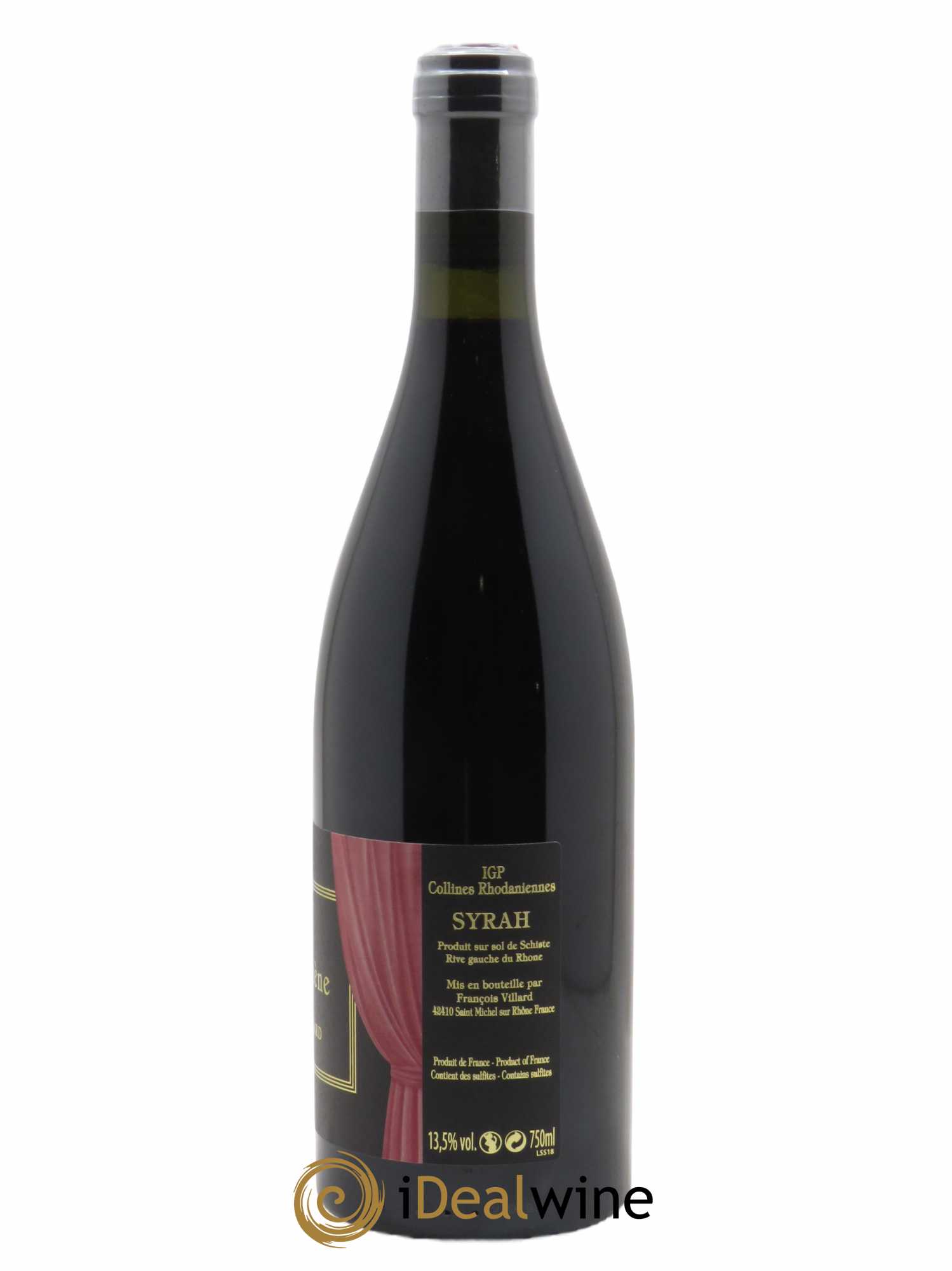 IGP Collines Rhodaniennes Seul en scène François Villard  2018 - Lot de 1 Bouteille