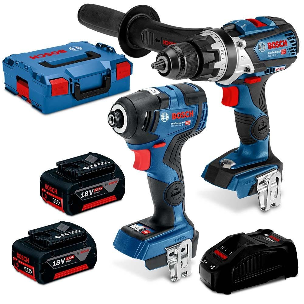 Conjunto de 2 baterias sem escova BOSCH 18V, 2 x 5,0 Ah, 0615990L5F