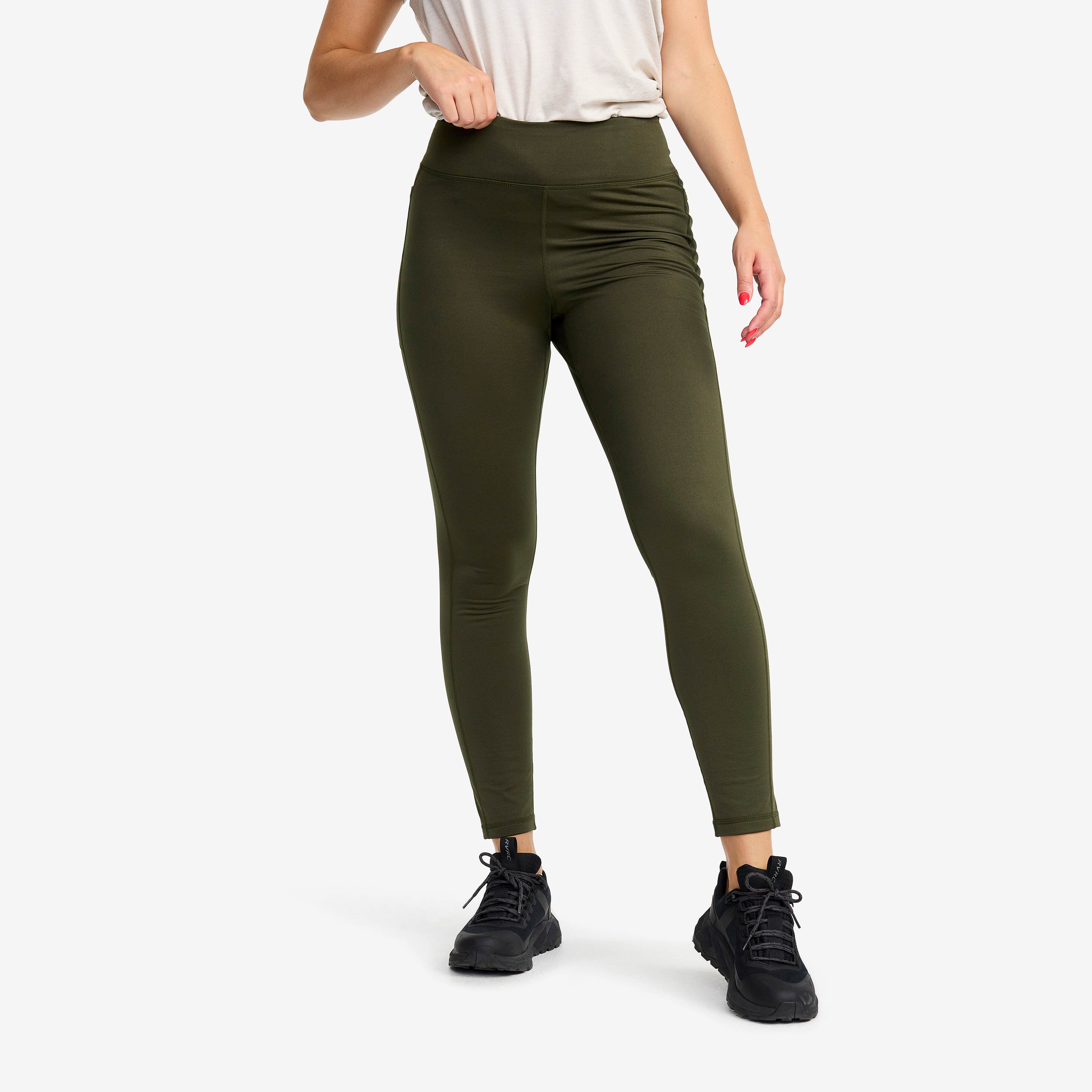 Alaska Fleece Lined Tights Femme Forest Night