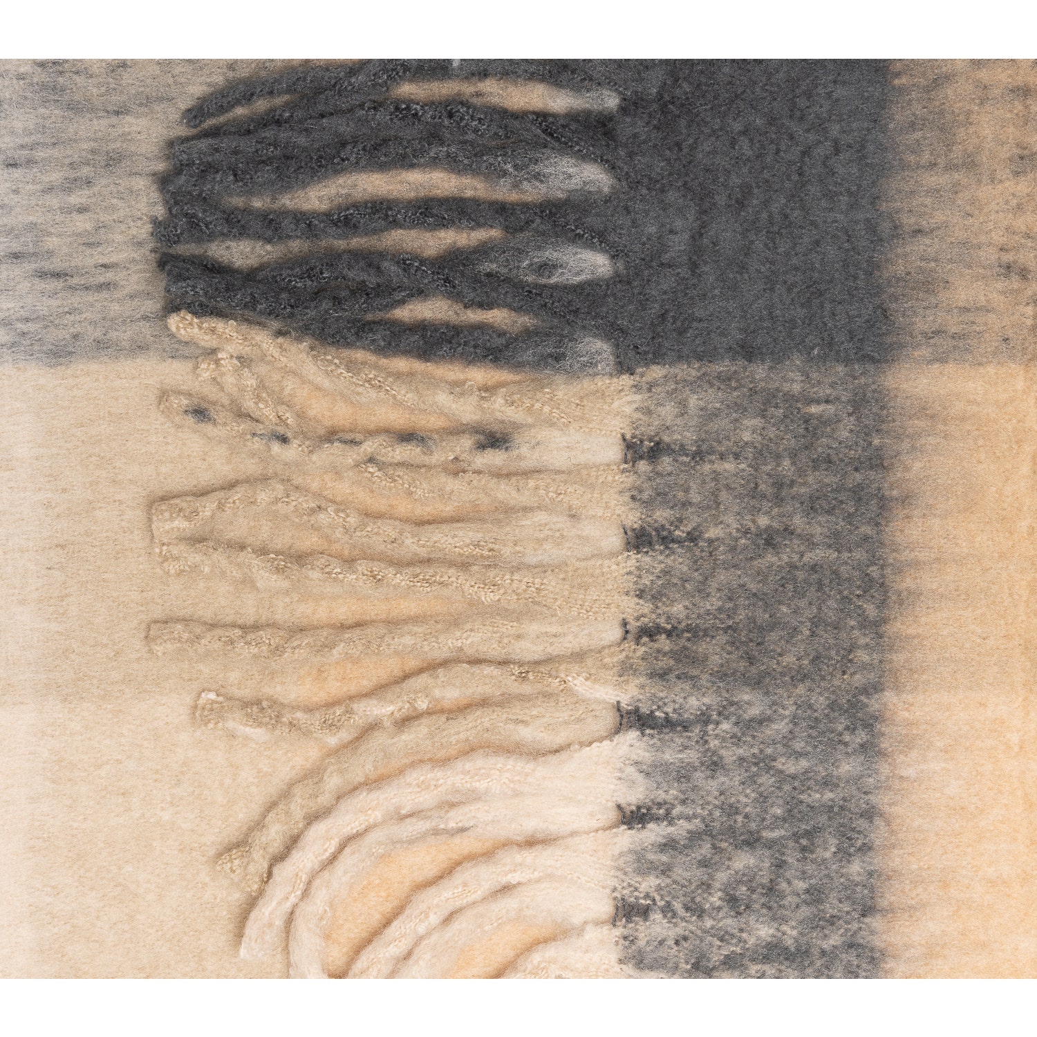 Echarpe beige et grise