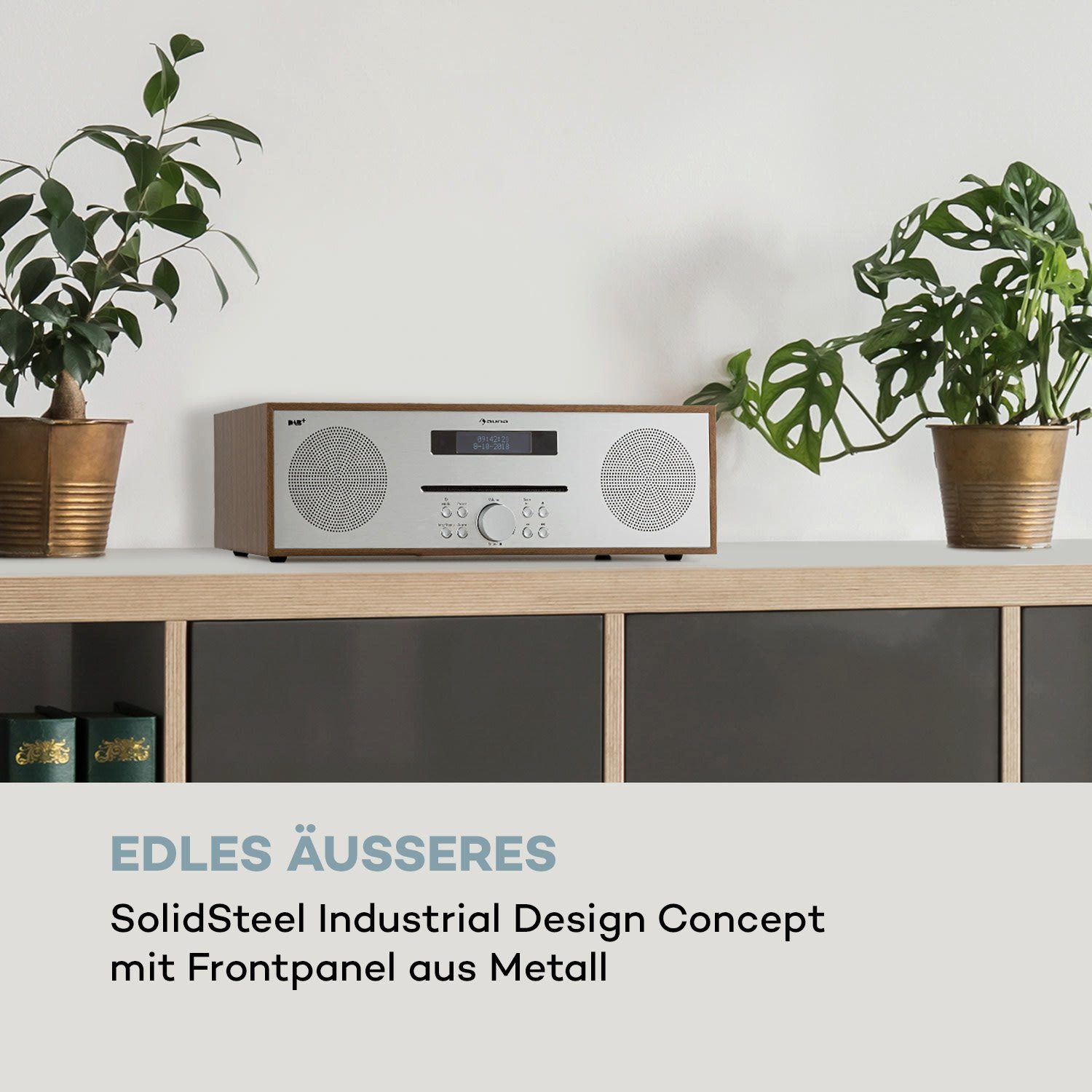 Auna Silver Star CD-DAB Radio (20 W, DAB Plus Radio mit CD Player mit Radio Küchenradio Digitalradio)