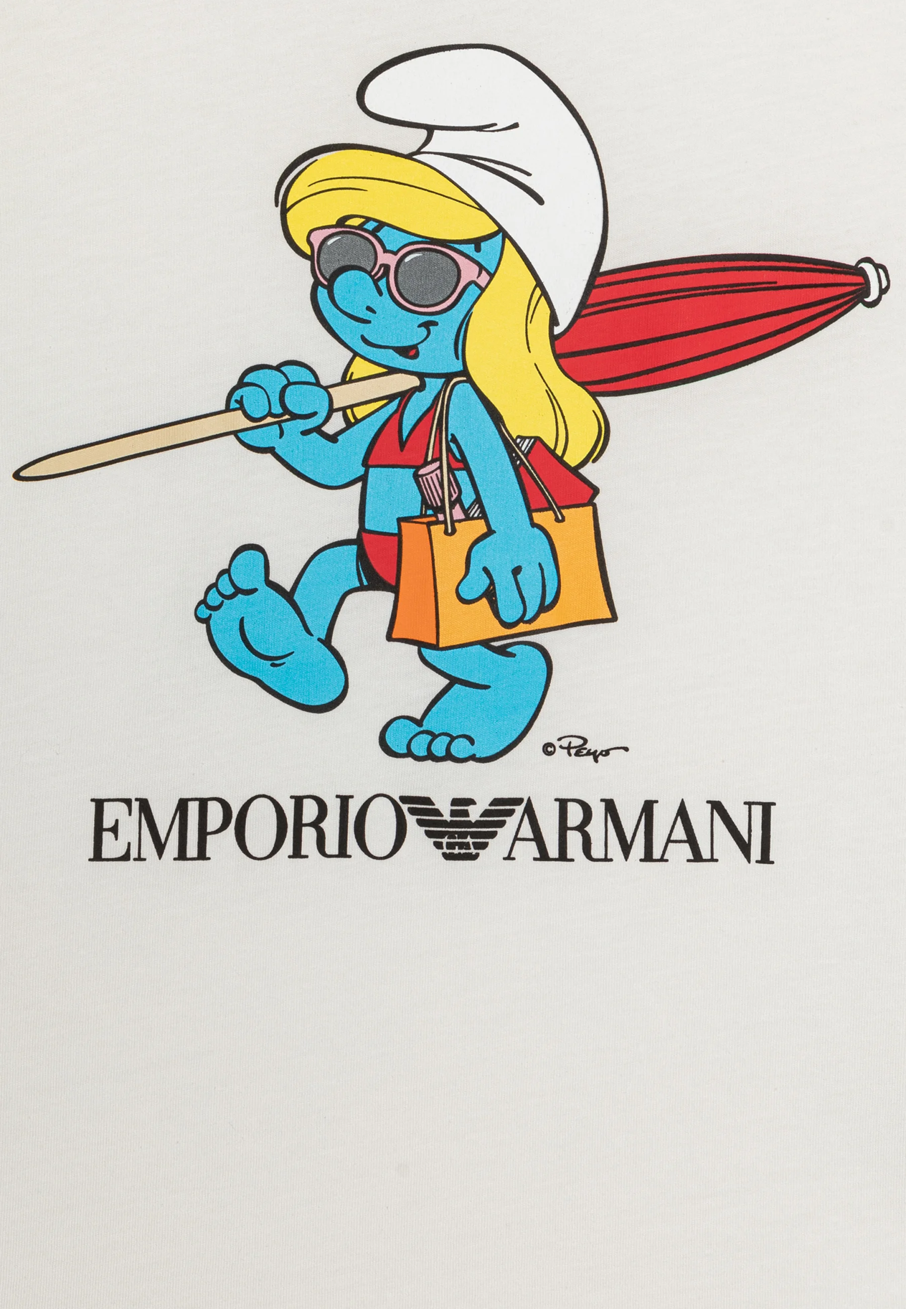 Emporio Armani SMURFS UNISEX - Camiseta con estampado