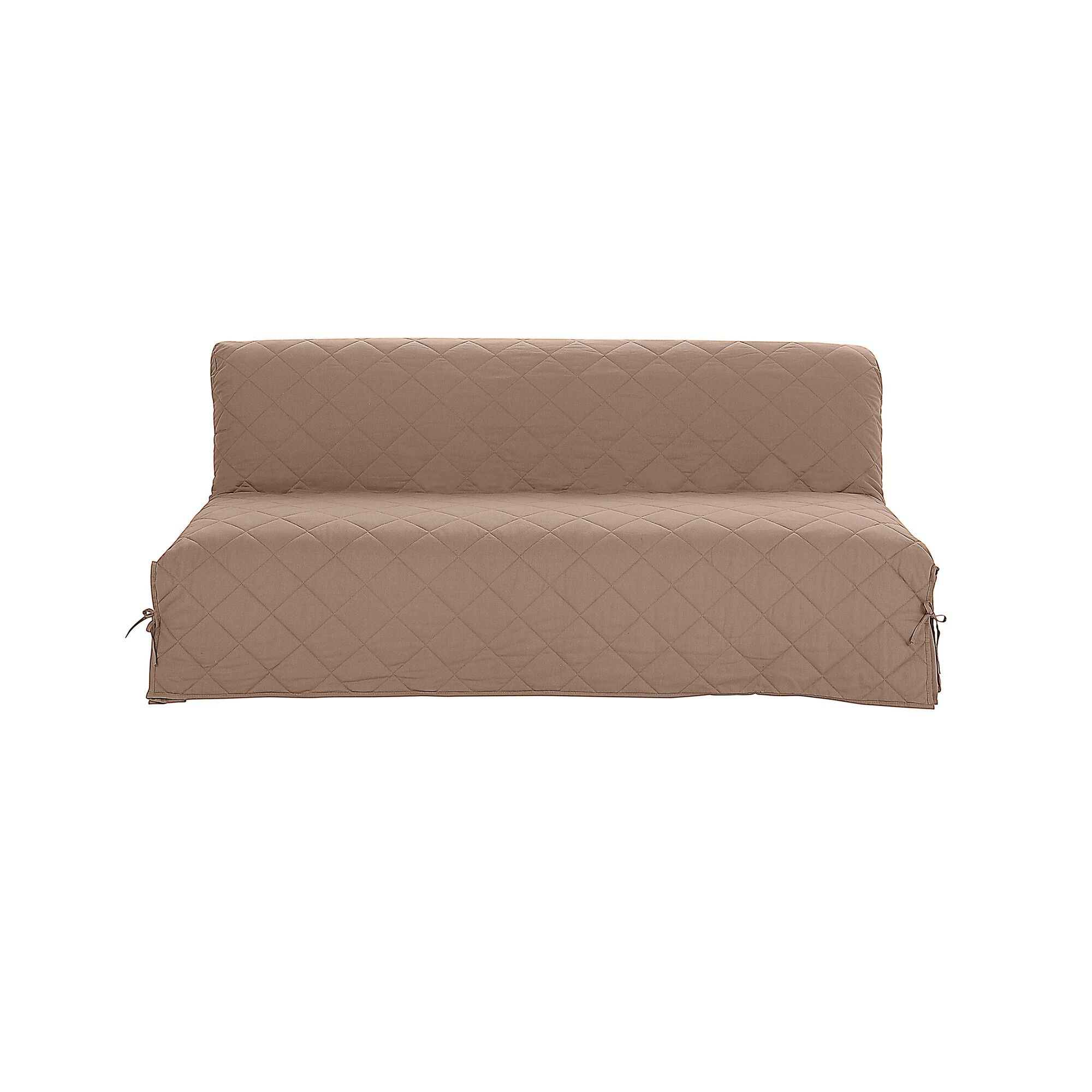 Housse clic-clac standard matelassée coton bachette uni