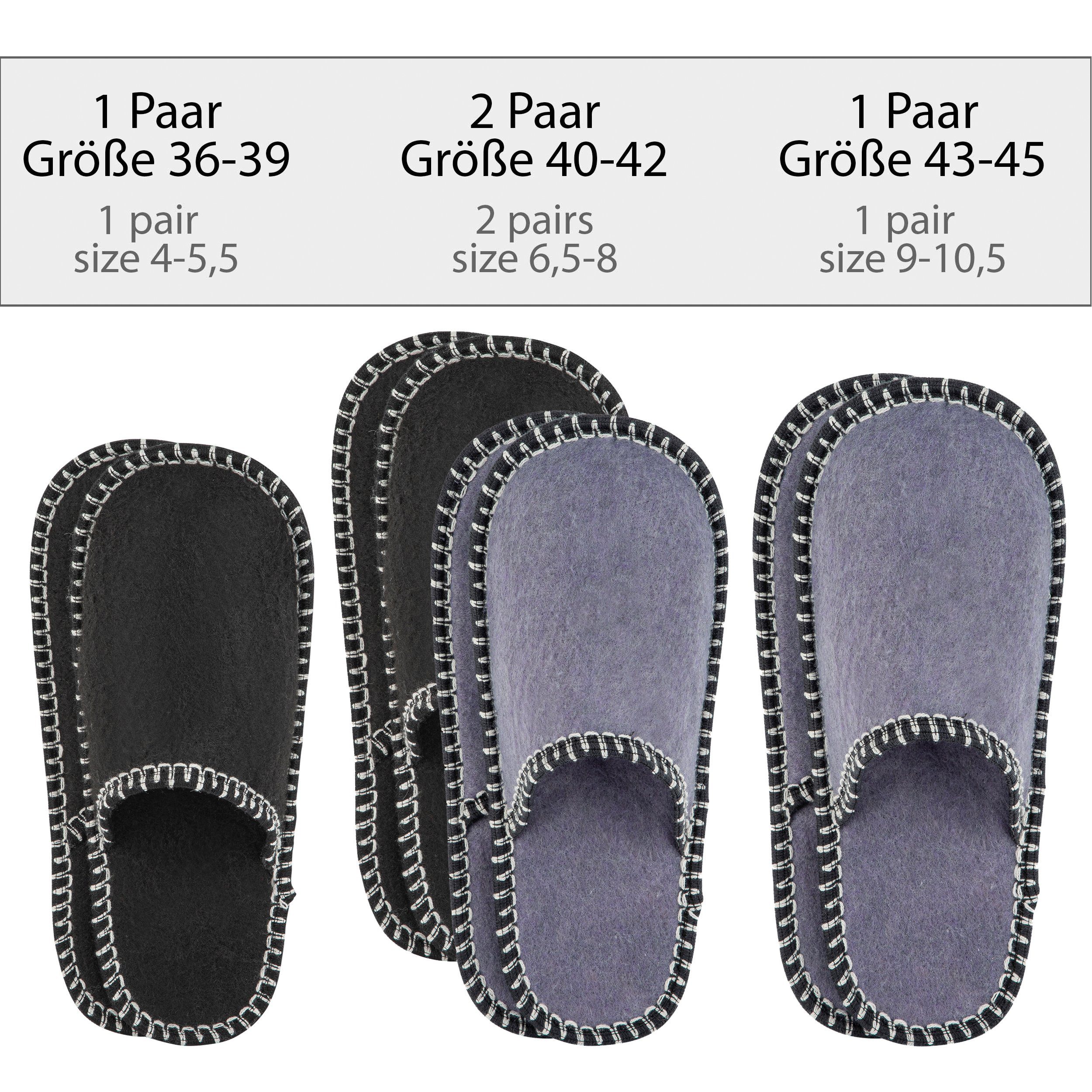 ONVAYA ABS Gästepantoffel, Stern Wendepailletten, 4er Set, Antirutsch Hausschuh