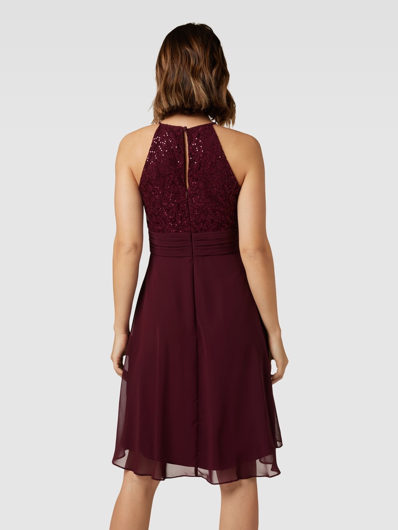 Cocktailkleid mit Baumwoll-Anteil in bordeaux rot