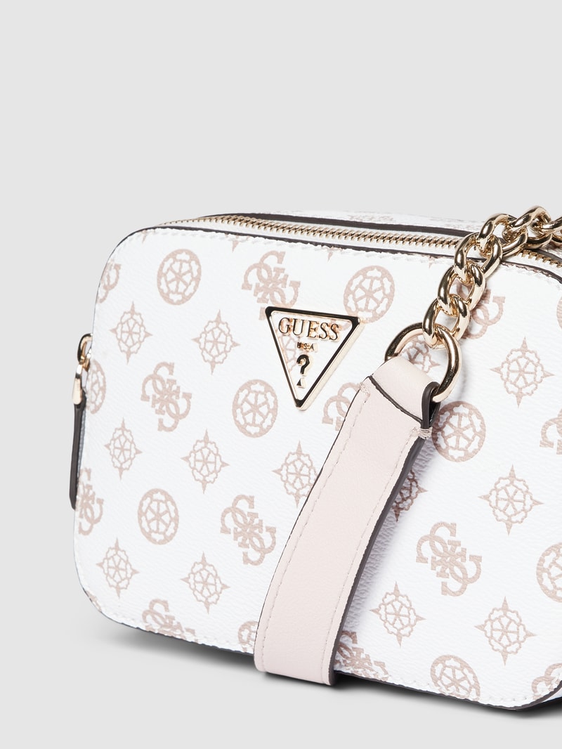 Camera Bag mit Allover-Muster Modell 'NOELLE' in weiß