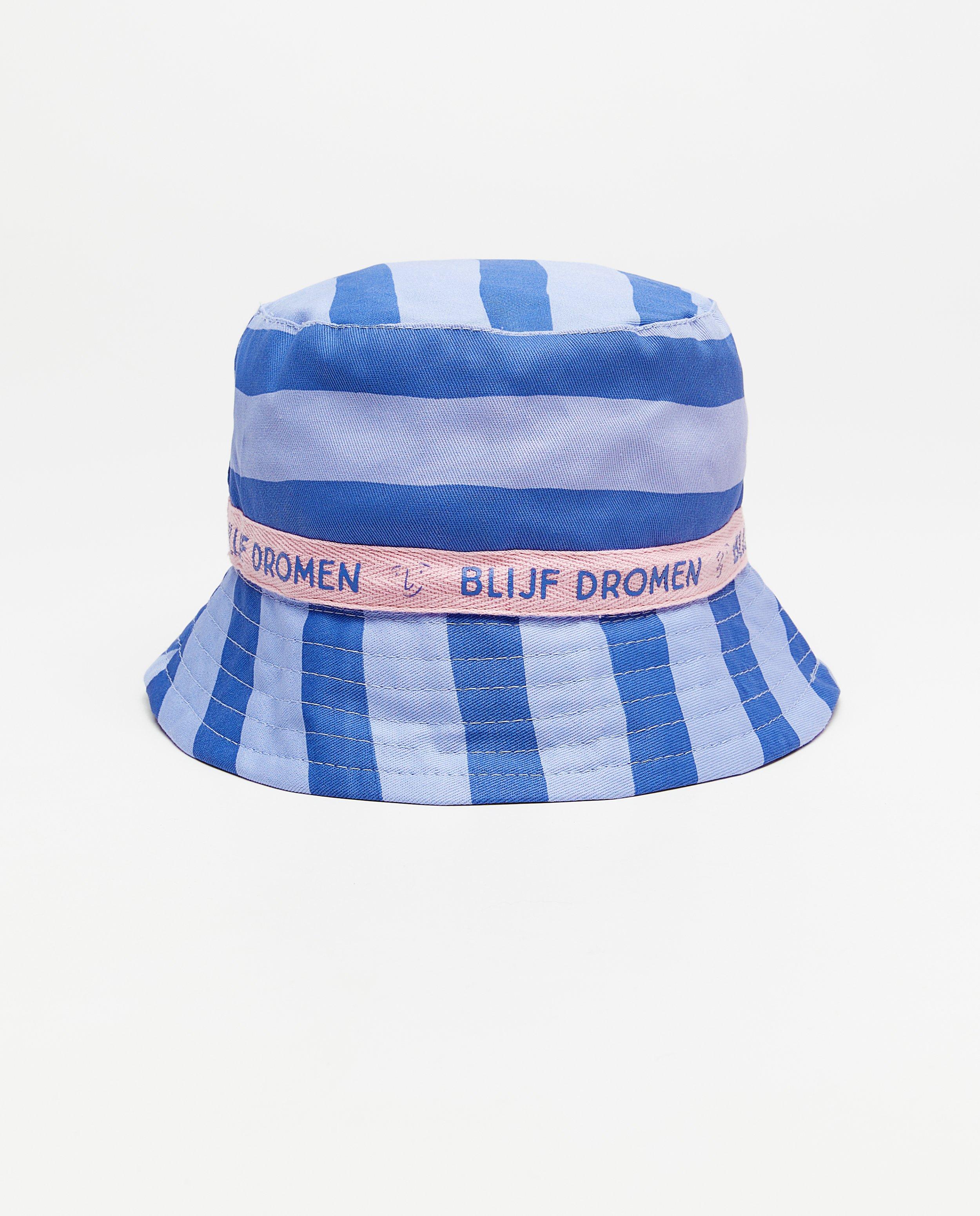 Pălărie de soare cu dungi Elisabeth Lucie Baeten, unisex albastră