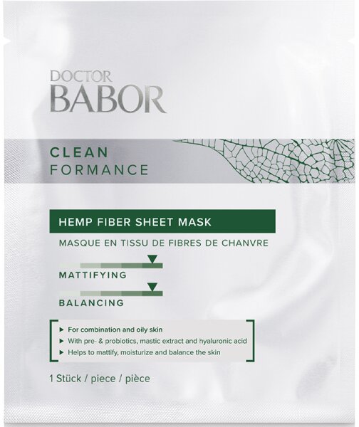 Doctor Babor Cleanformance Hemp Fiber Sheet Mask Tuchmaske