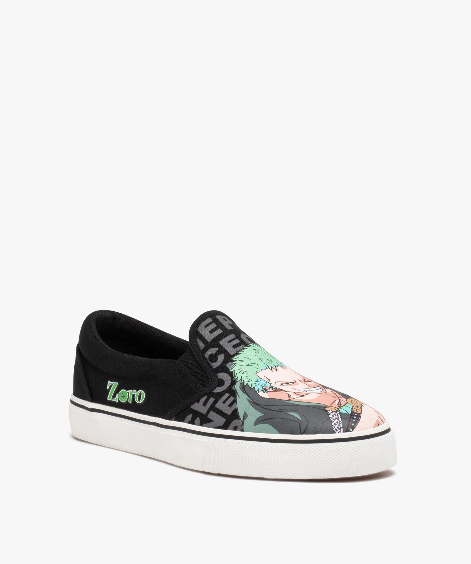 Baskets homme slippers en toile imprimée - One Piece gris | GEMO