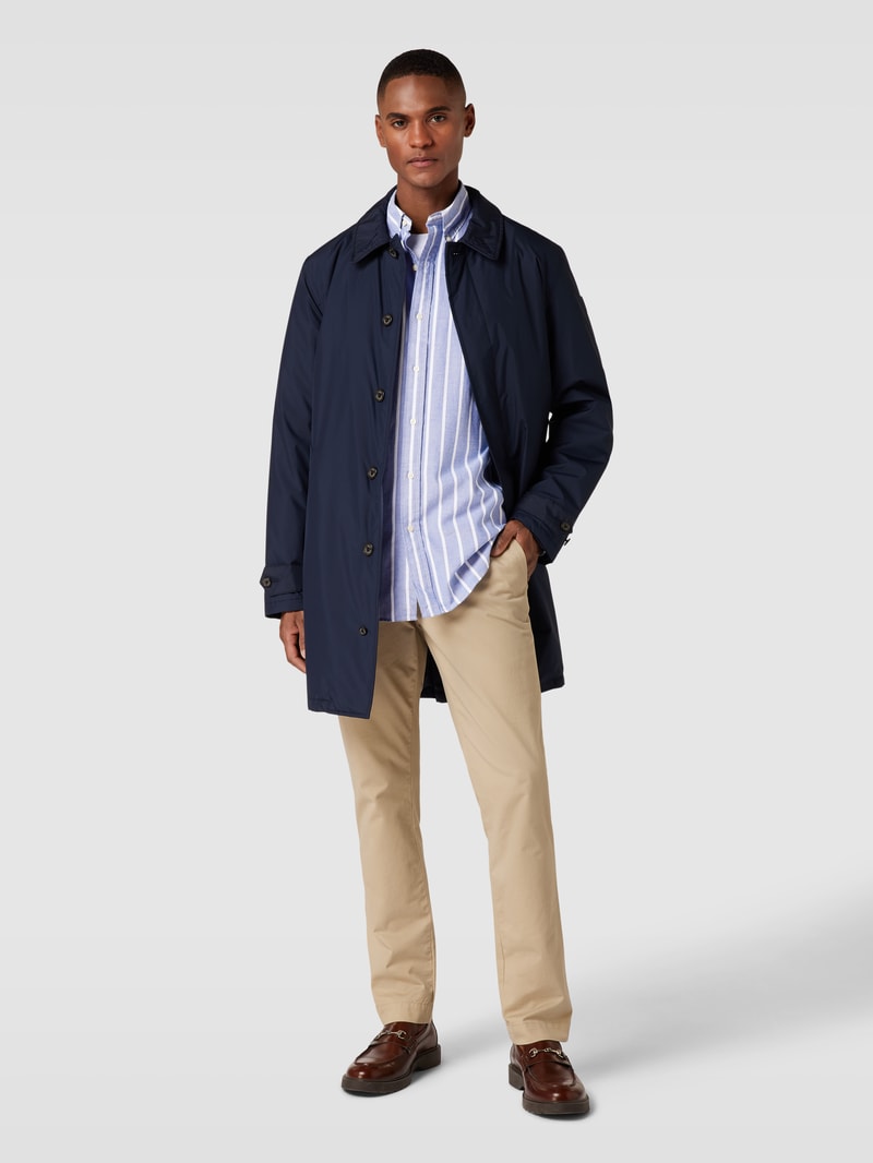 Custom Fit Freizeithemd mit Button-Down-Kragen in dunkelblau