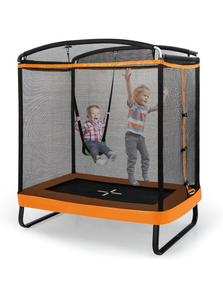 COSTWAY 2 in 1 Trampolin in Orange günstig kaufen 210 cm