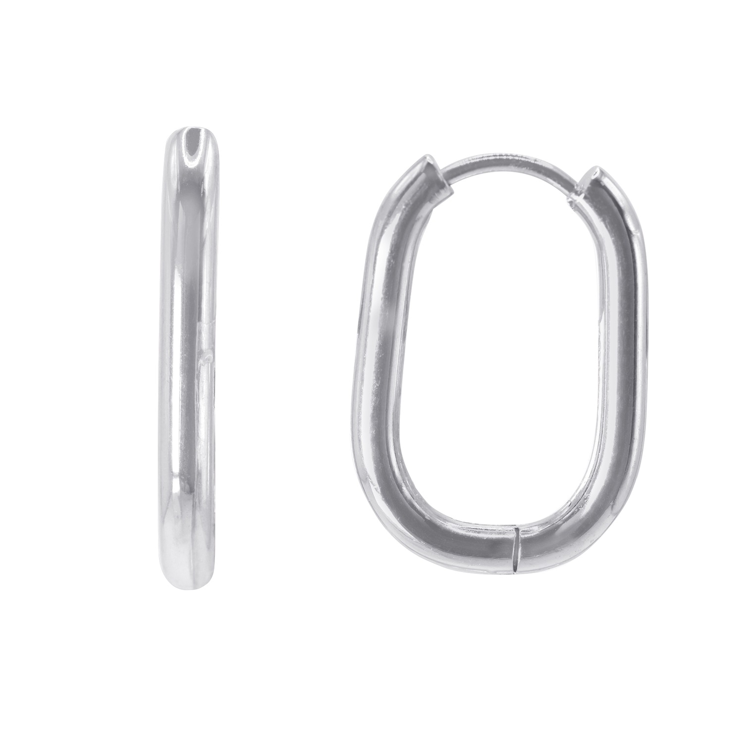 Boucles d'oreilles Heideman Elino couleur argent poli