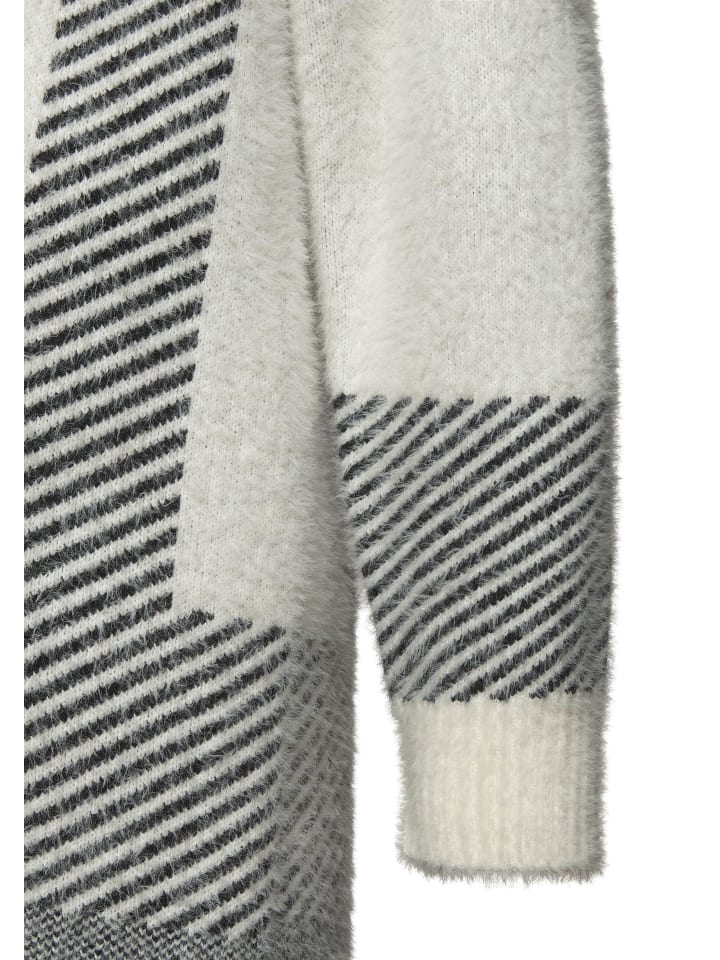 LASCANA Longstrickjacke in creme-schwarz günstig kaufen