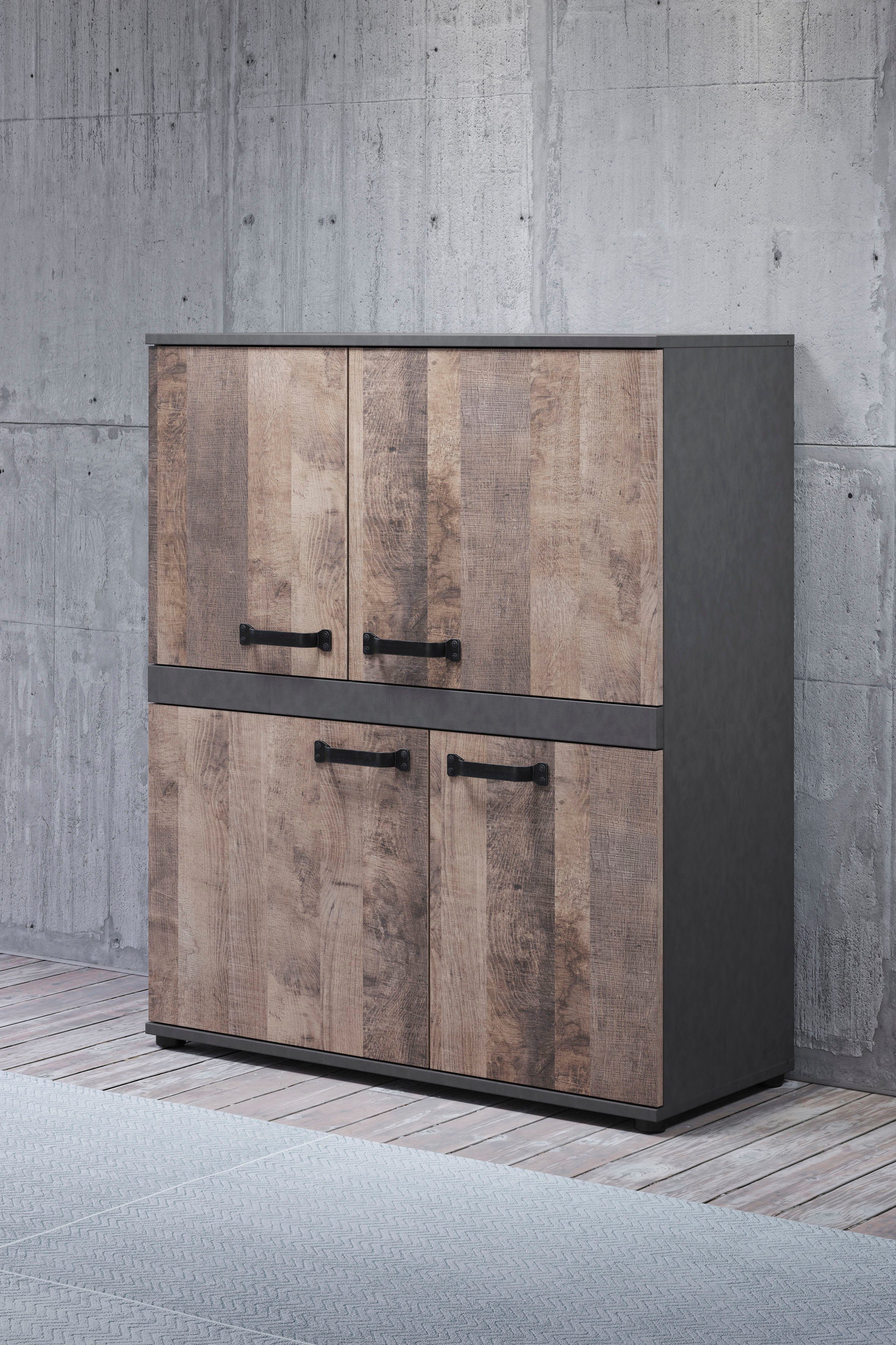 trendteam Highboard Stripe, Höhe 118 cm