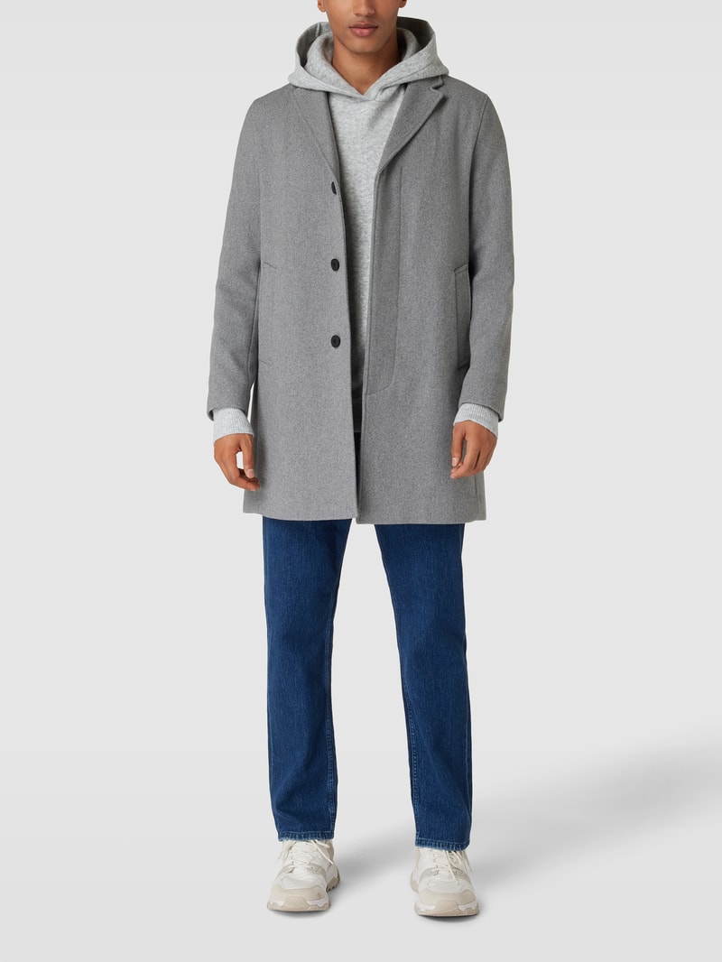Hoodie in Strick-Optik Modell 'LYCRA' in hellgrau