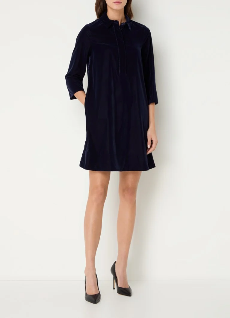 Vestido túnica corto de terciopelo Hobbs Marciele